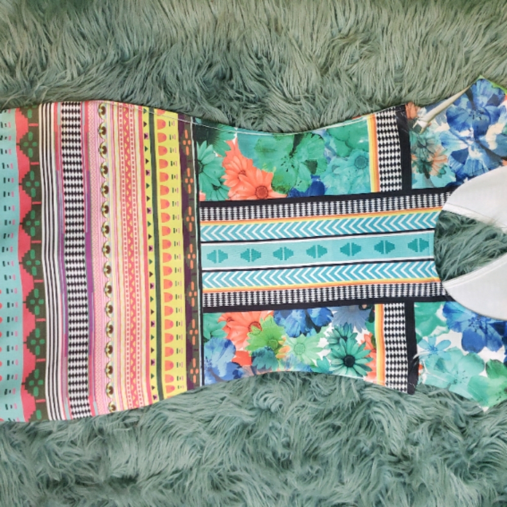 Colorful Floral Bodycon Dress